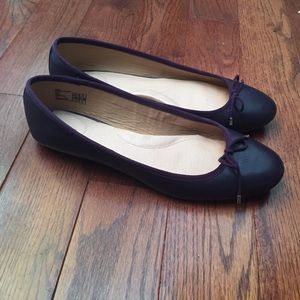 Lands End Dark Purple Flats Size 9